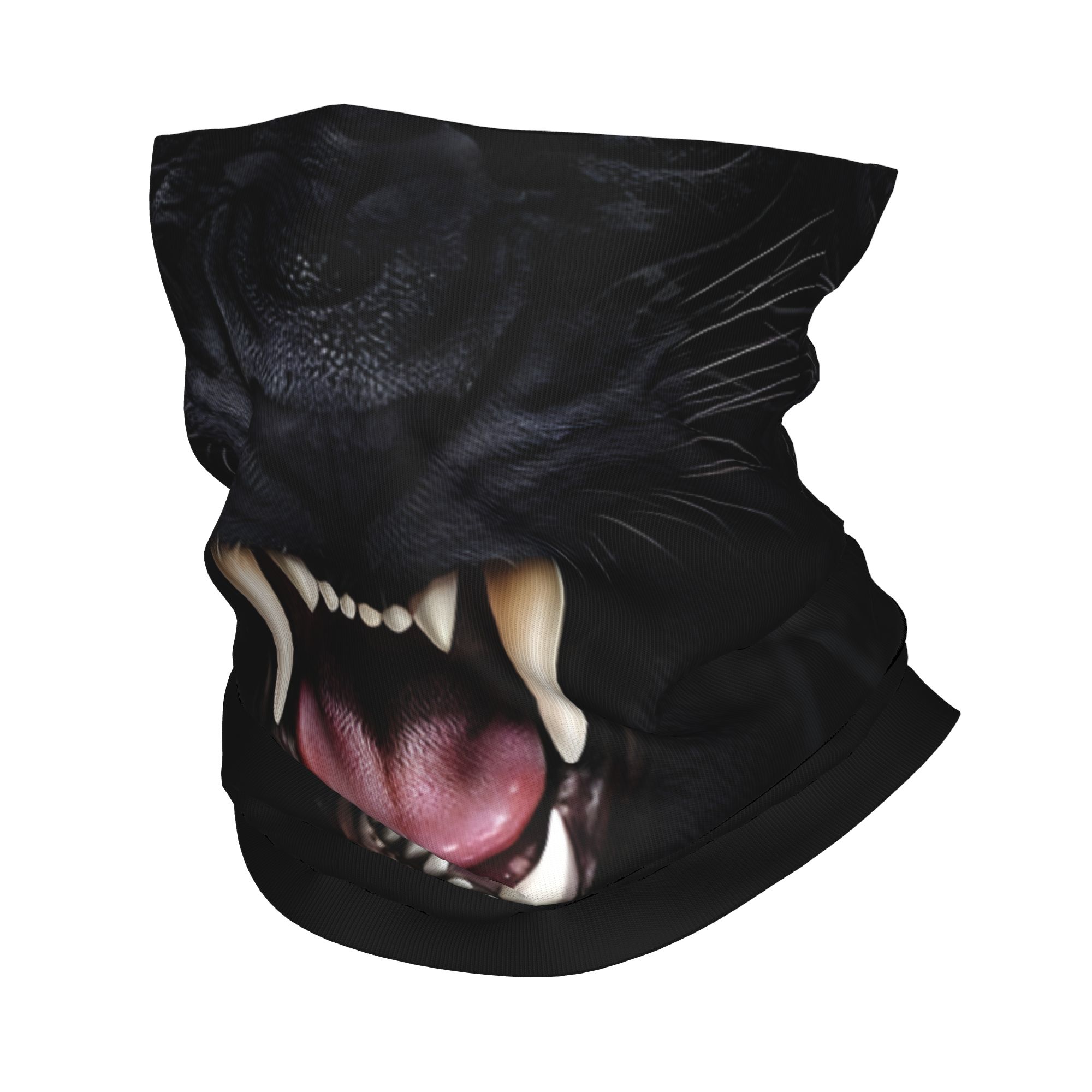 Wool Balaclava Knit - Custom Black Panther Animal Head Rock