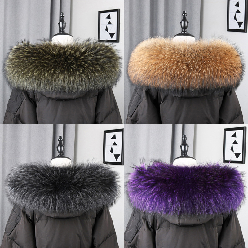 Winter Clothing Equipment - 100% Real Fur Collar Coat Winter