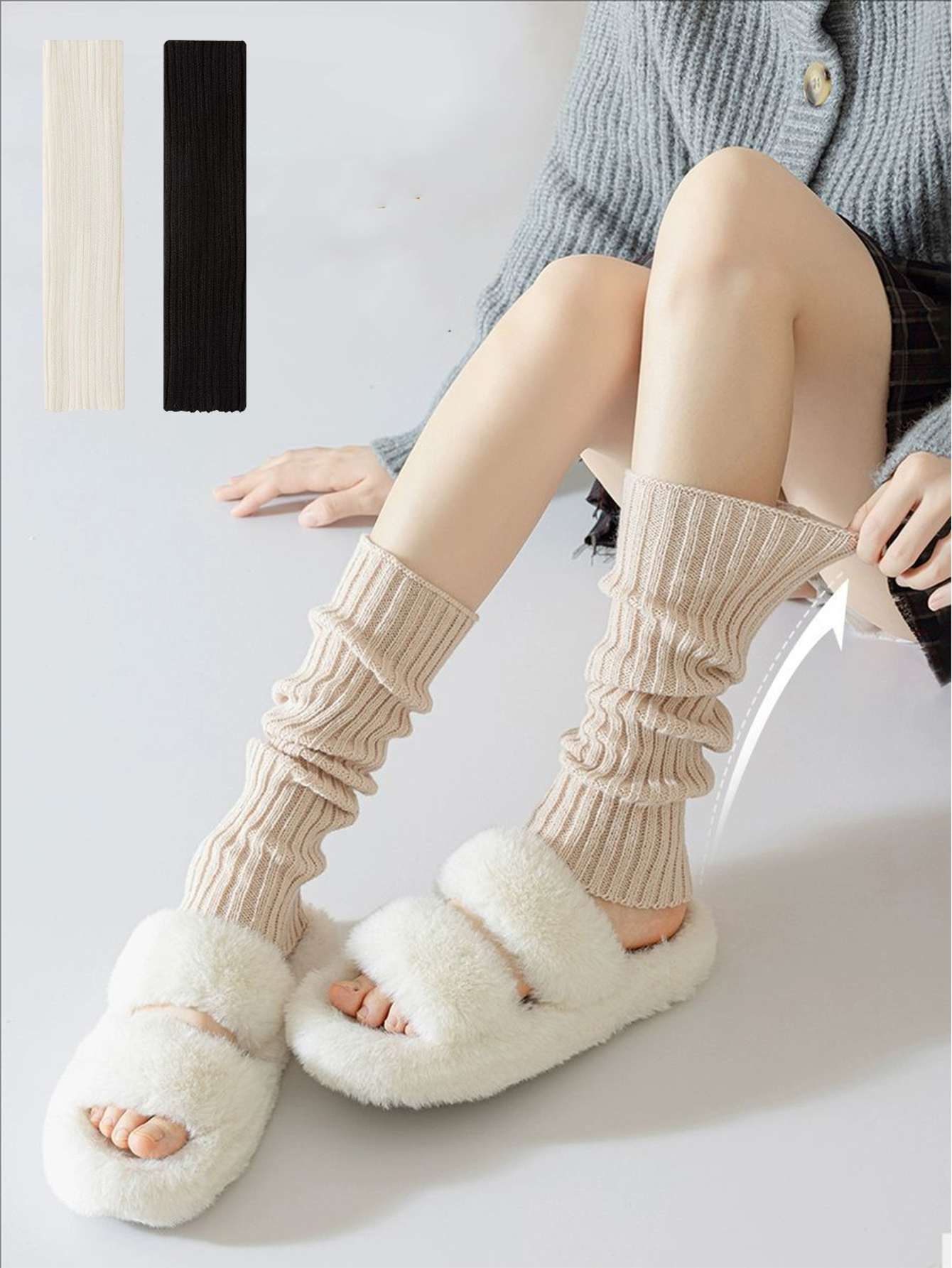Winter Clothing Leg Warmers - 1 Pair Of Autumn And Winter