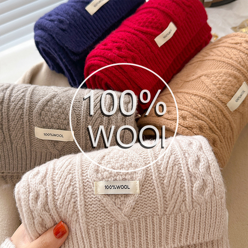 Cashmere Scarf Wrap - Luxury 100% Wool Scarf Women Mens