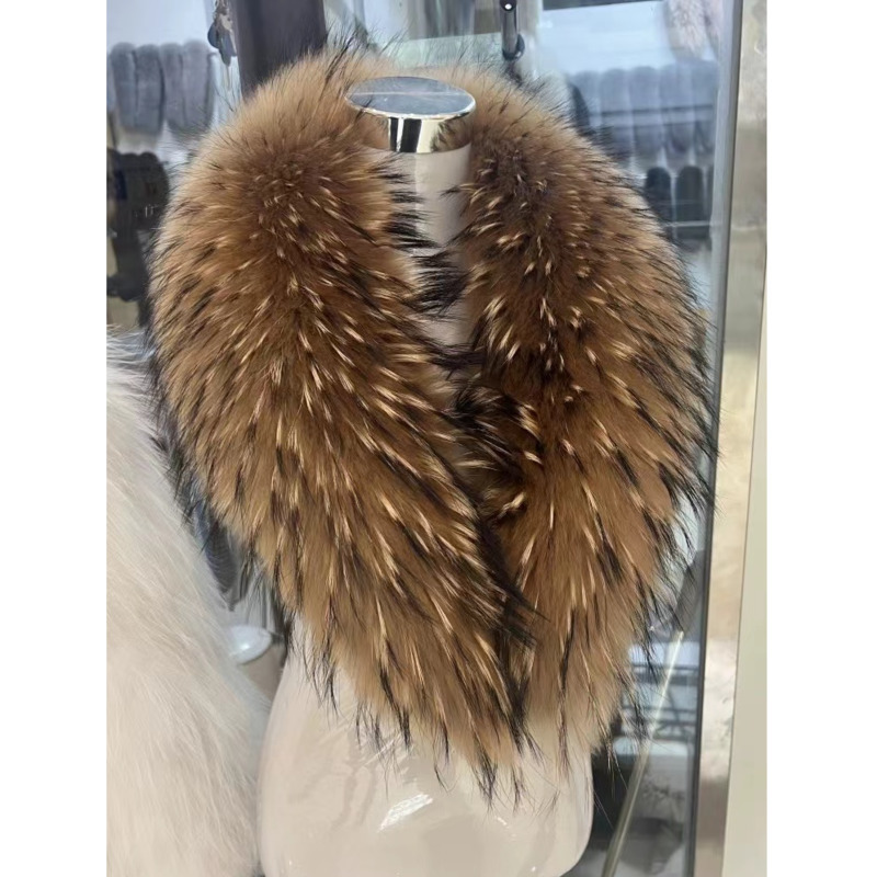 Winter Clothing Equipment - Raccoon Fur Collar Female Winter Fur