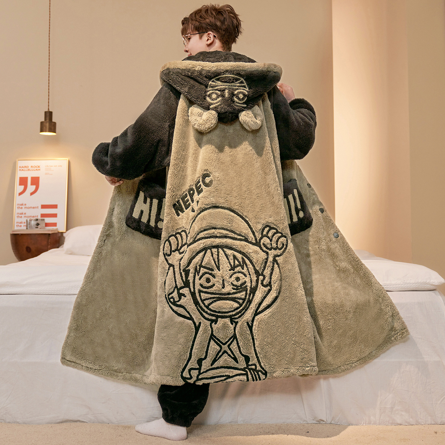 Winter Clothing Anime - One Piece Luffy Bathrobe Anime Winter