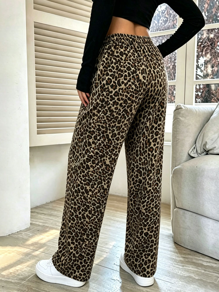 Y2K Womens Leopard Print Wide  - огляд і ціна Winter Clothing Offer