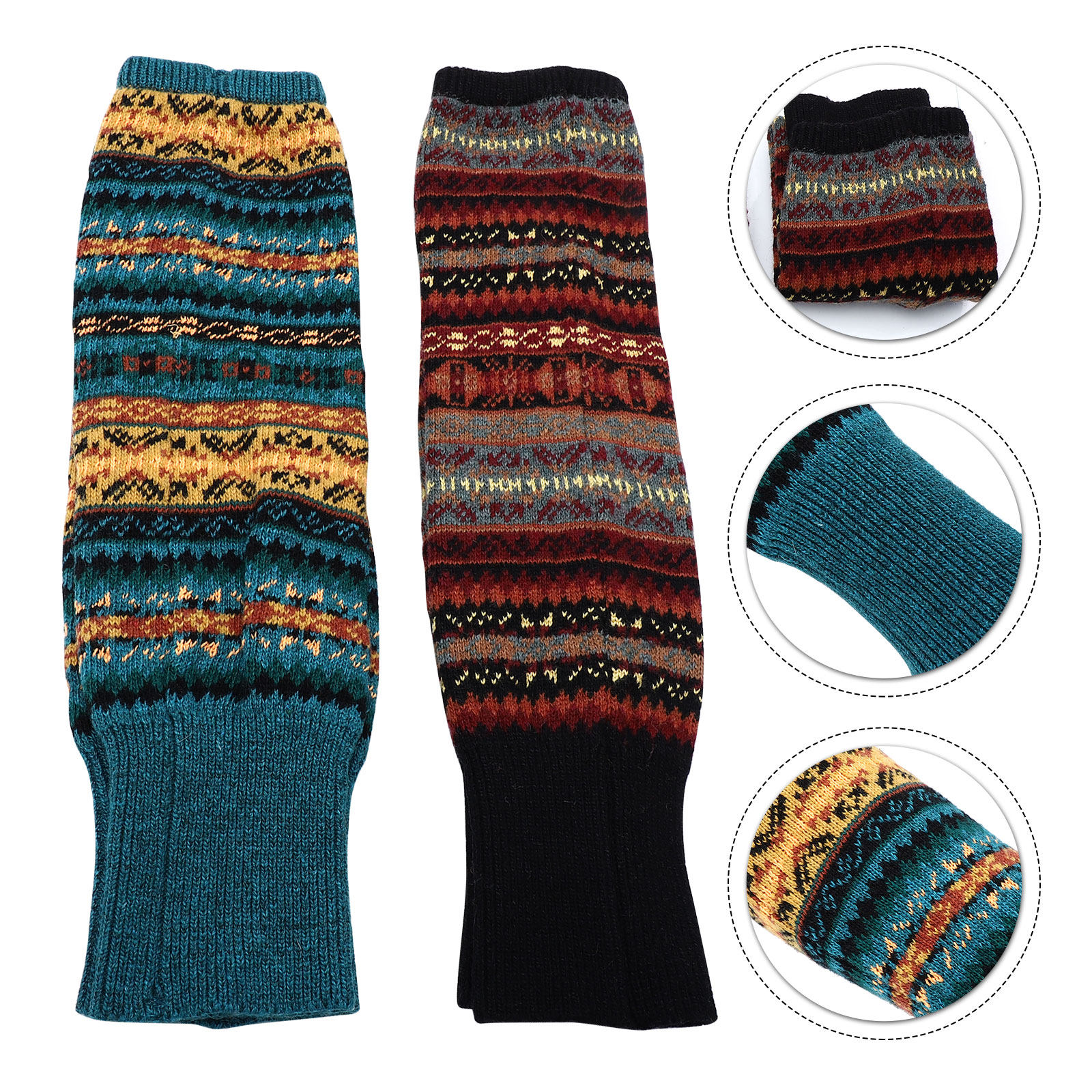 2Pairs Wool Knit Leg Warmers f - огляд і ціна Winter Clothing Leg Warmers