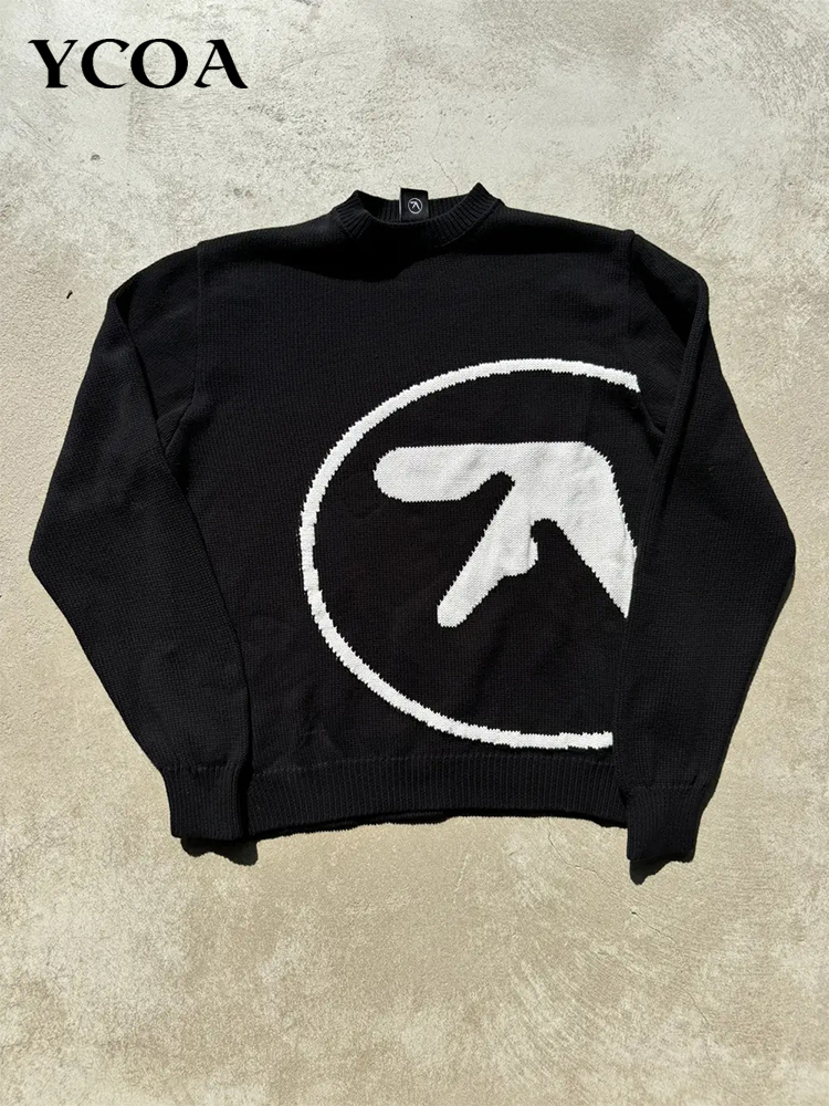 Men Sweater Y2K Aphex Twin Kni - огляд і ціна Winter Clothing Logos