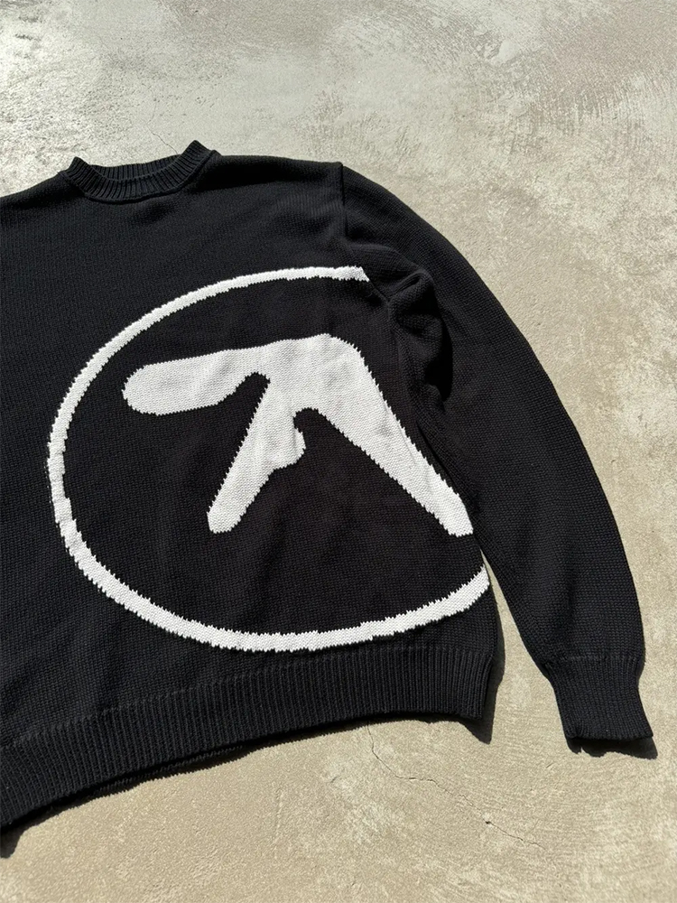 Men Sweater Y2K Aphex Twin Kni - огляд і ціна Winter Clothing Logos
