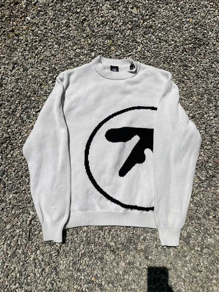Men Sweater Y2K Aphex Twin Kni - огляд і ціна Winter Clothing Logos