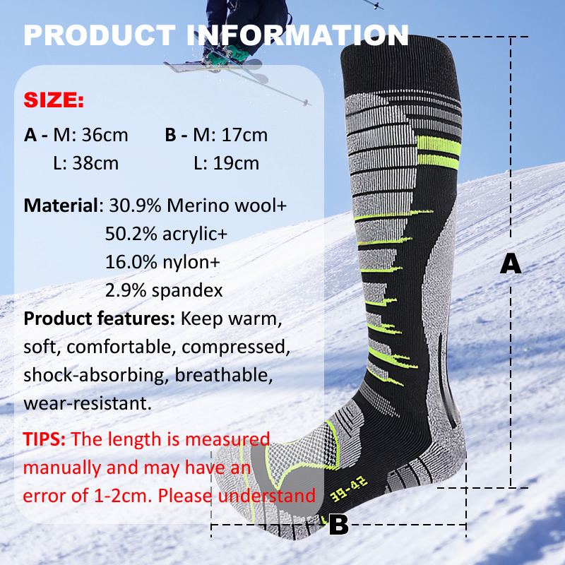 Merino Wool Ski Socks Cold Wea - огляд і ціна Thermal Sock Merino