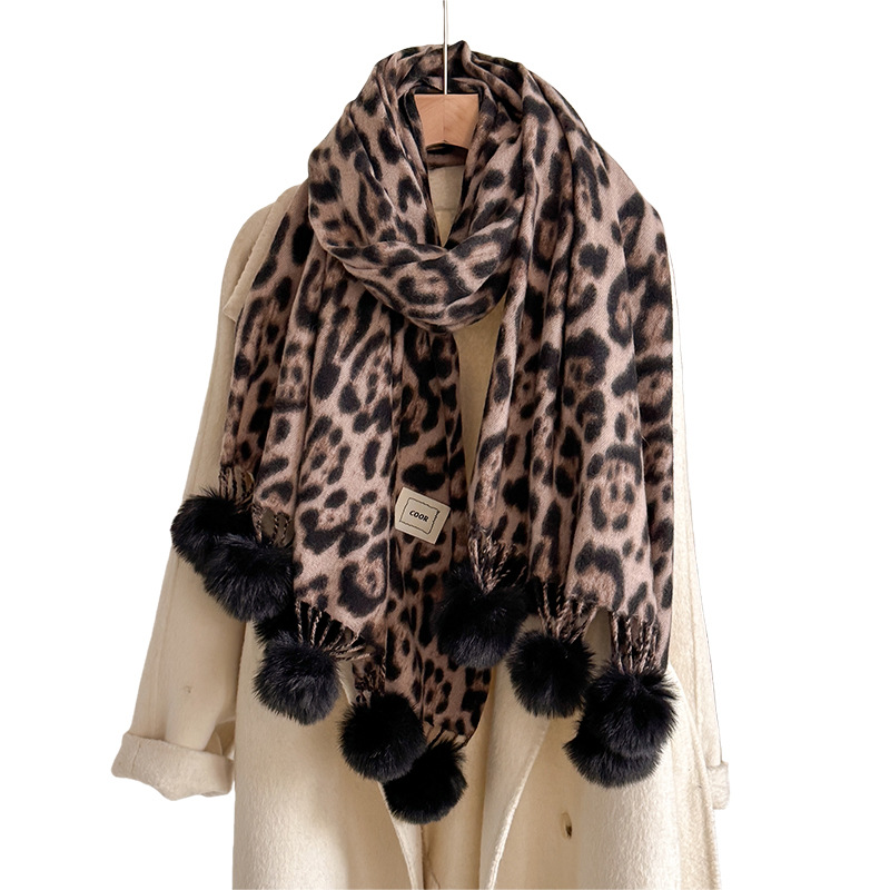 New Luxury Winter Leopard Two- - огляд і ціна Cashmere Scarf Wrap