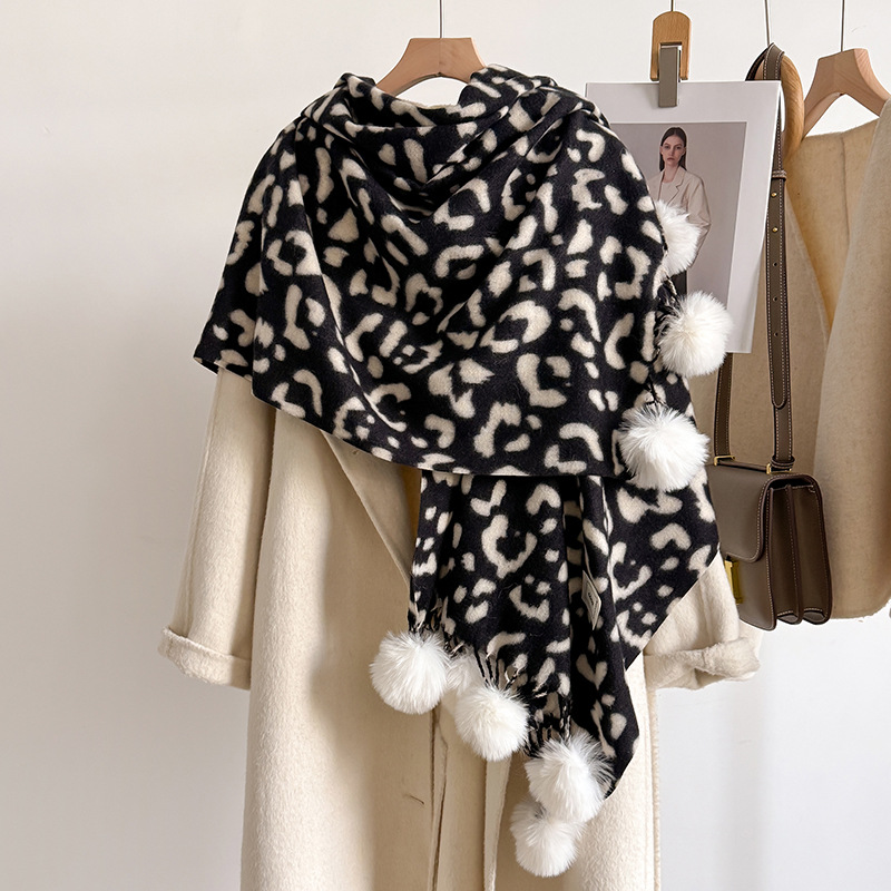 New Luxury Winter Leopard Two- - огляд і ціна Cashmere Scarf Wrap