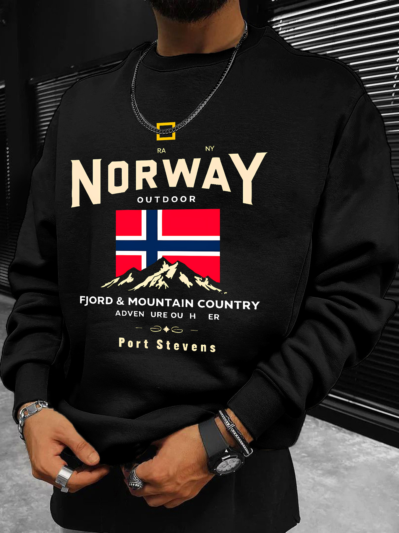 Men's sweatshirt, Norwegian fl - огляд і ціна Winter Clothing Norway