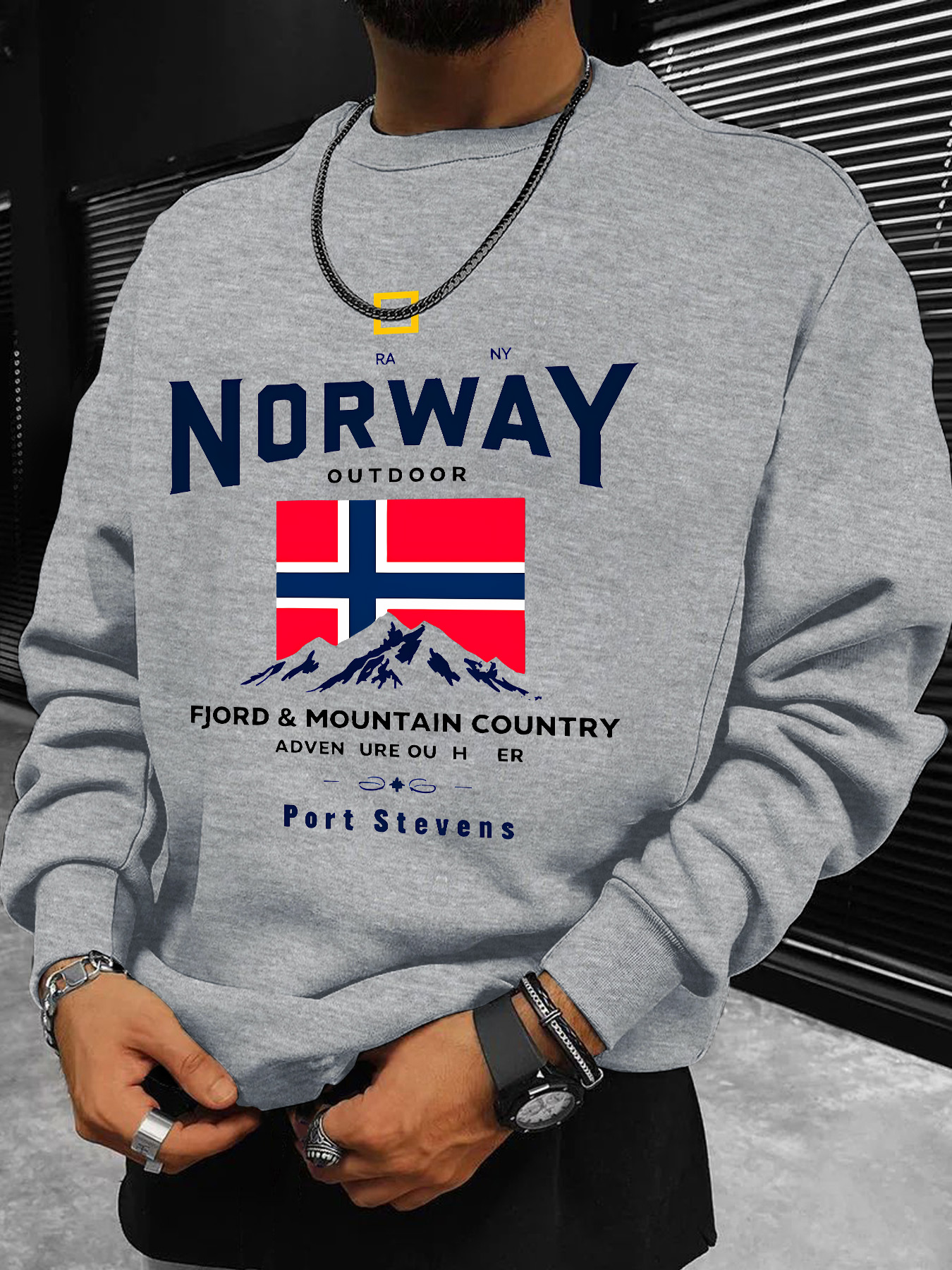 Men's sweatshirt, Norwegian fl - огляд і ціна Winter Clothing Norway