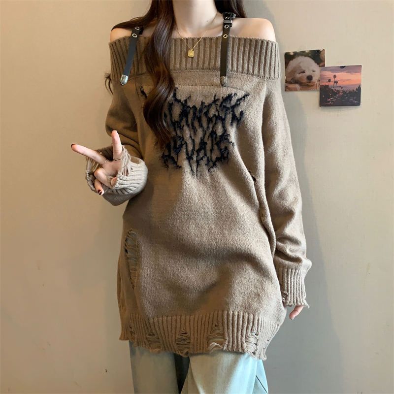 Torn Knitted Sweaters For Wome - огляд і ціна Winter Clothing Offer