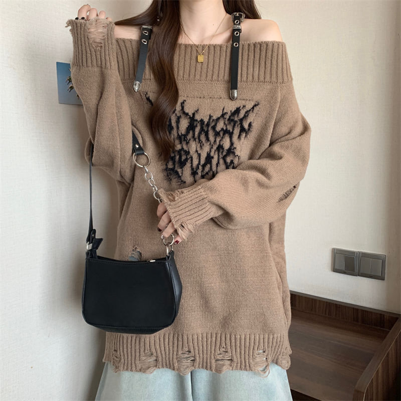 Torn Knitted Sweaters For Wome - огляд і ціна Winter Clothing Offer
