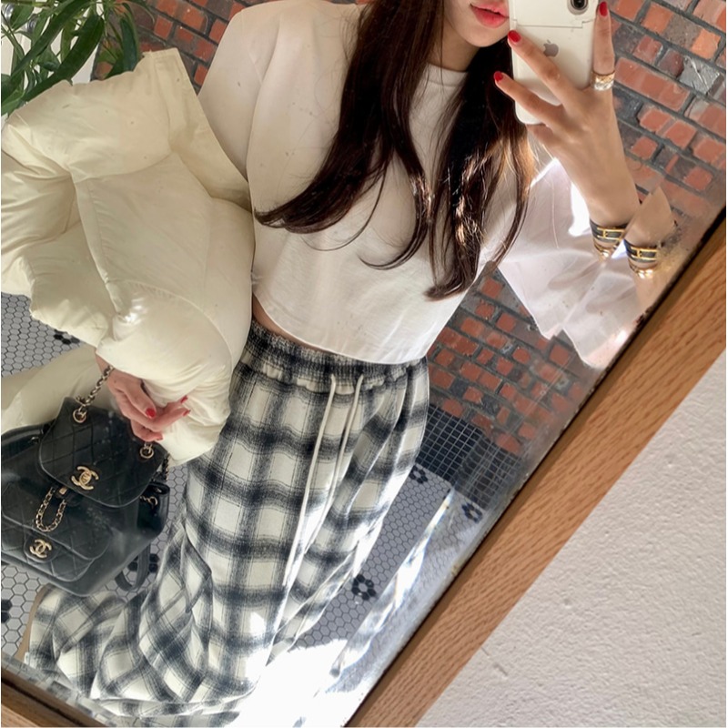 Plaid Workwear Pants Korean St - огляд і ціна Winter Clothing Activity