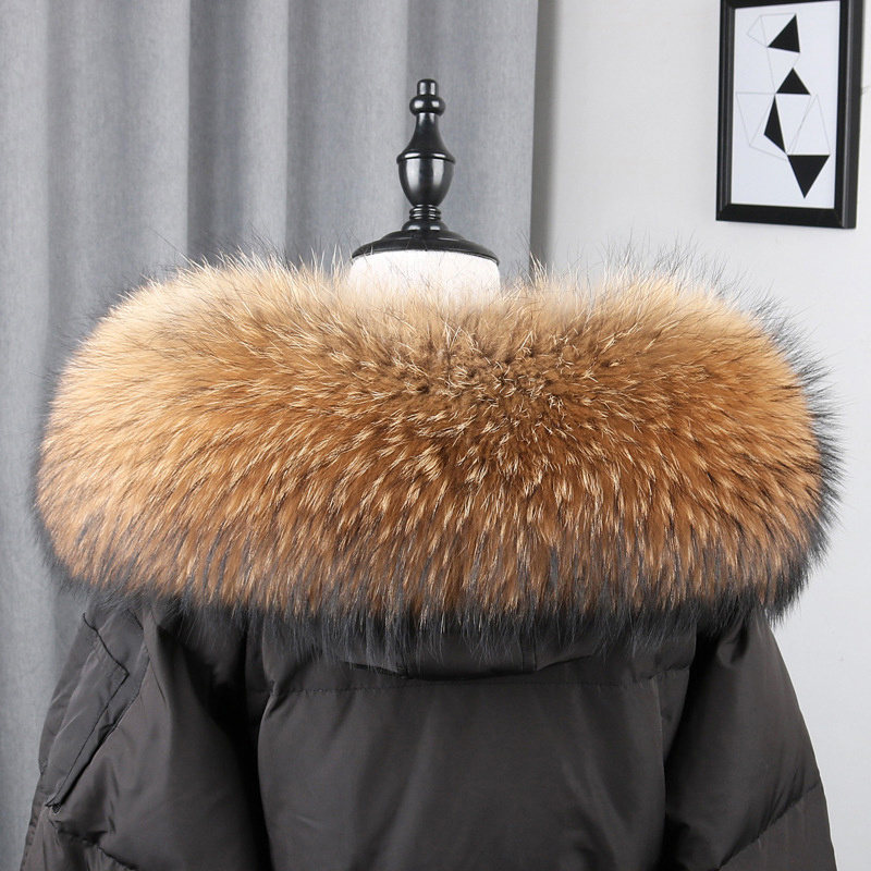 100% Real Fur Collar Coat Wint - огляд і ціна Winter Clothing Equipment