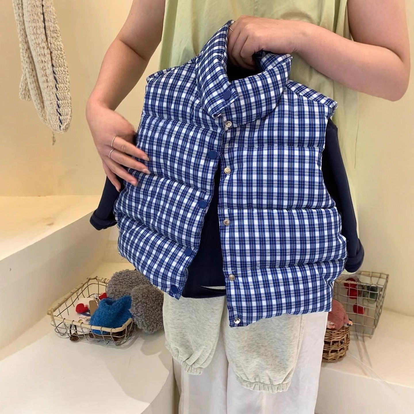 Coat Pants Children Blue Check - огляд і ціна Winter Clothing Activity