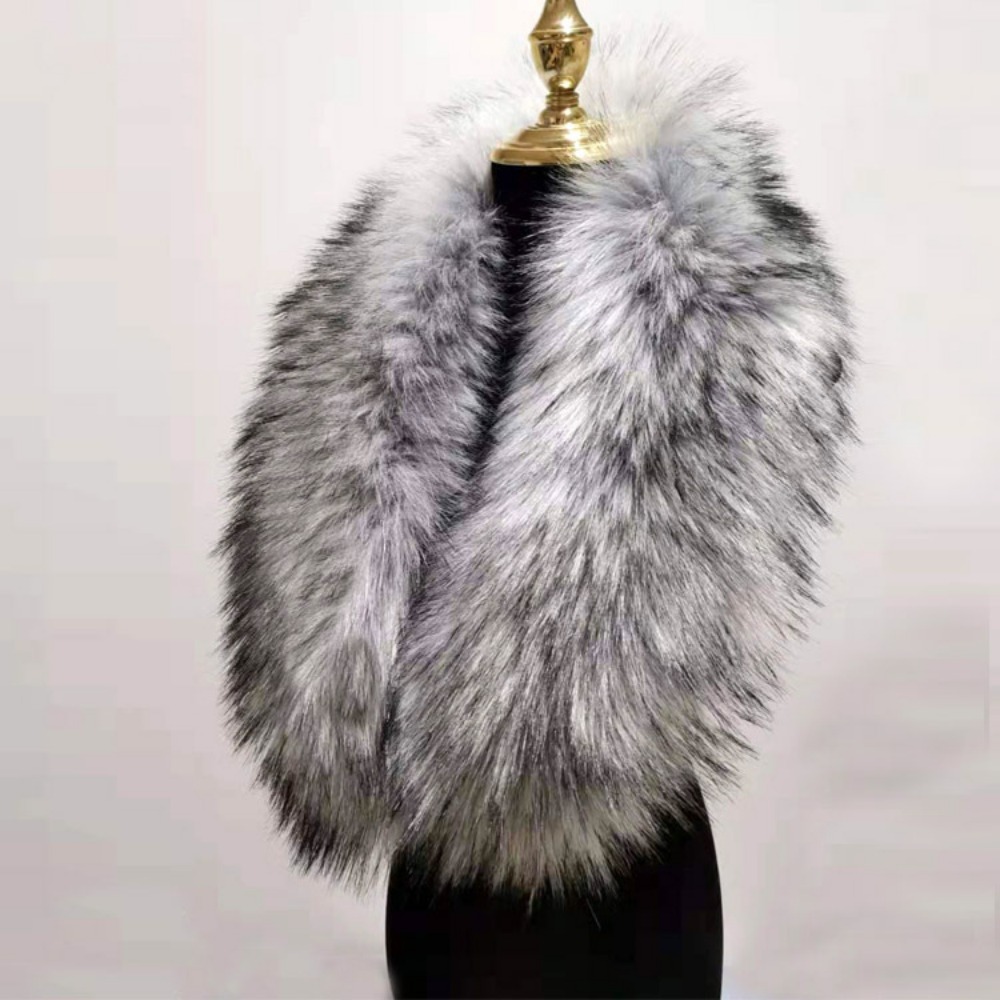 New 80cm Large Faux Fur Collar - огляд і ціна Winter Clothing Equipment