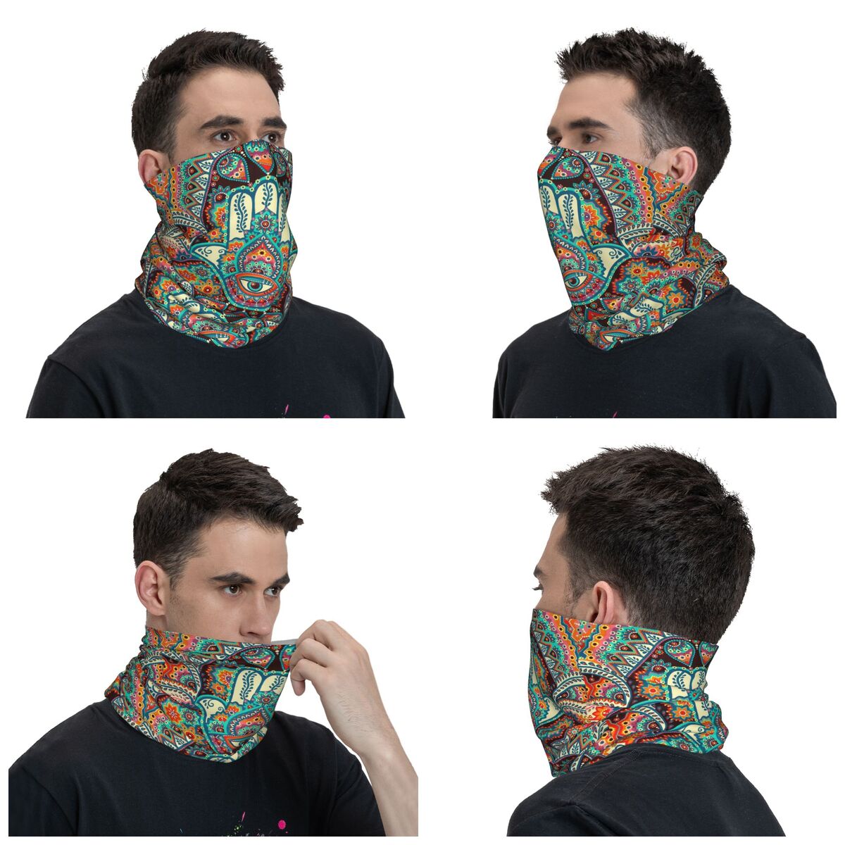 Hamsa Hand Bohemian Bandana Ne - огляд і ціна Wool Balaclava Knit