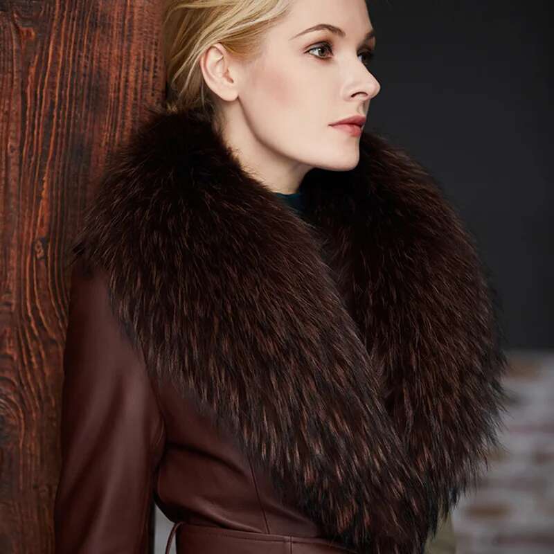 Raccoon Fur Collar Female Wint - огляд і ціна Winter Clothing Equipment