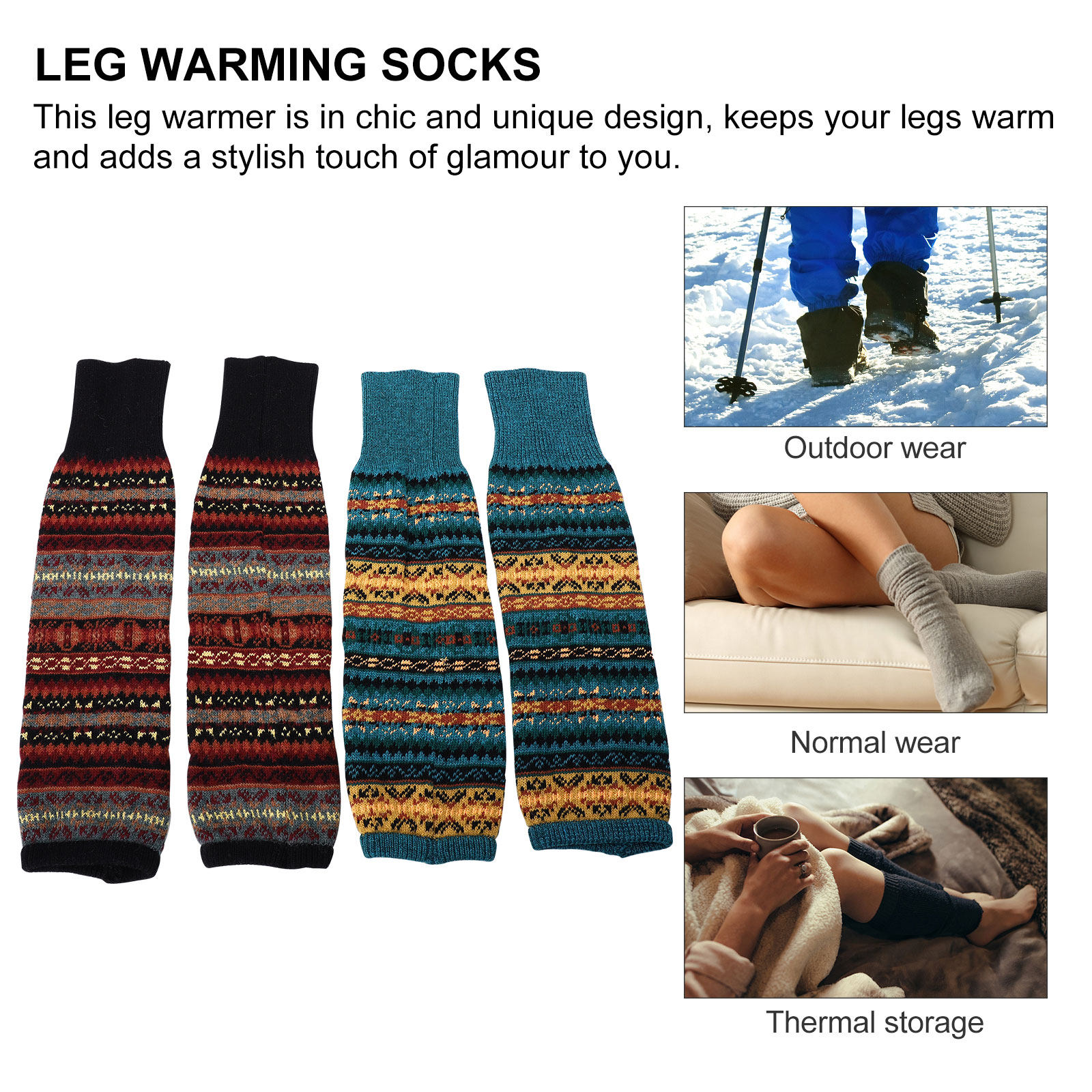 2Pairs Wool Leg Warmer Comfort - огляд і ціна Winter Clothing Leg Warmers