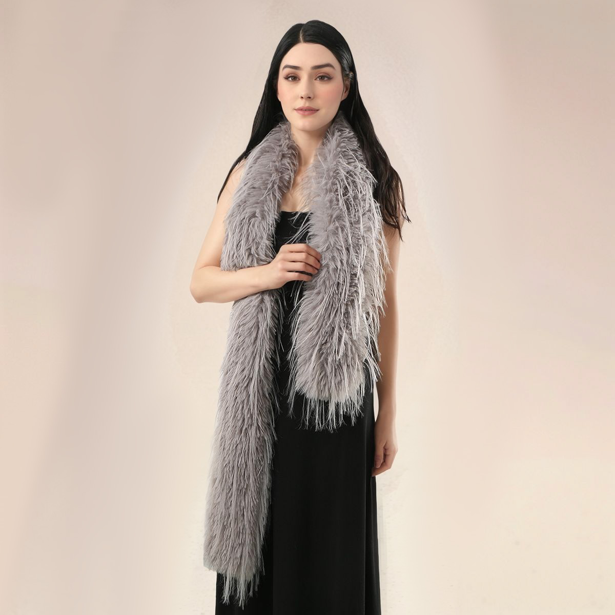 Women Faux Rabbit Fur Long Sca - огляд і ціна Winter Clothing Equipment